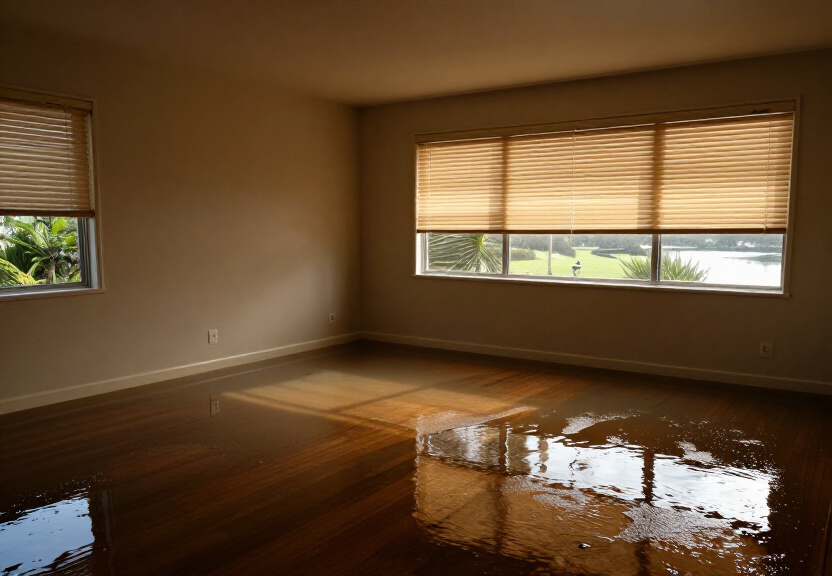 Wet carpet in Homebush West home before drying